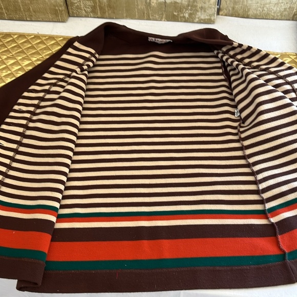 Striped long sleeve color block cardigan - Picture 10 of 12